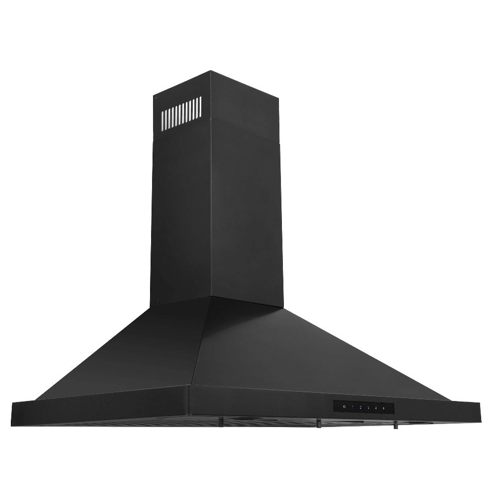 ZLINE Kitchen Package with Black Stainless Steel Refrigerator, 36 in. Dual Fuel Range, 36 in. Range Hood, Microwave Drawer, and 24 in. Tall Tub Dishwasher (5KPR-RABRH36-MWDWV)