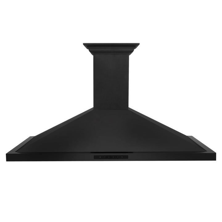 48" ZLINE CrownSound™Ducted Vent Wall Mount Range Hood in Black Stainless Steel with Built-in Bluetooth Speakers (BSKBNCRN-BT-48)