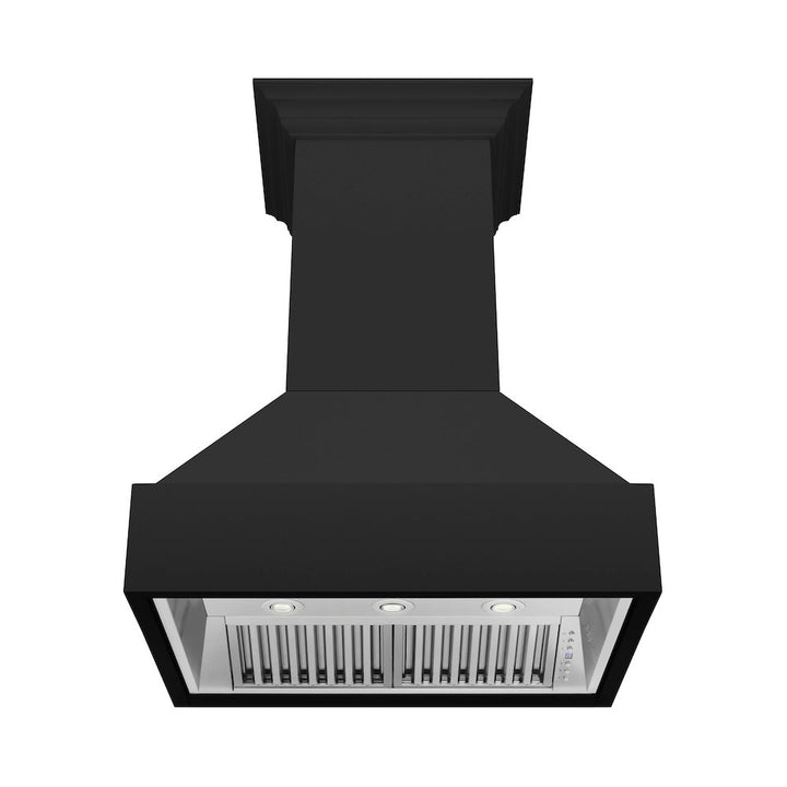 ZLINE 30 in. Wooden Wall Mount Range Hood in Rustic Black Finish (355CC-30)