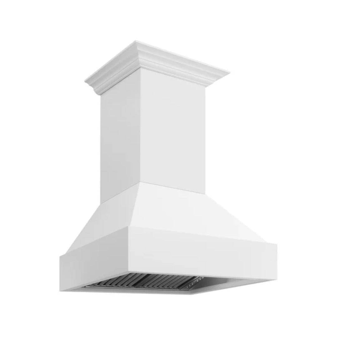 ZLINE 30" &amp; 36" Wooden Wall Mount Range Hoods in Rustic Bright White Finish