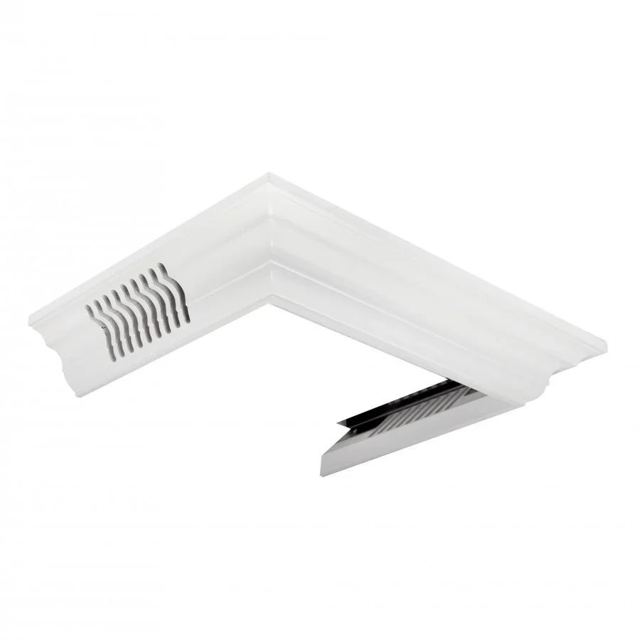 ZLINE Vented Crown Molding Profile 6 for Bright White Wall Mount Range Hood, CM6V-KBWW