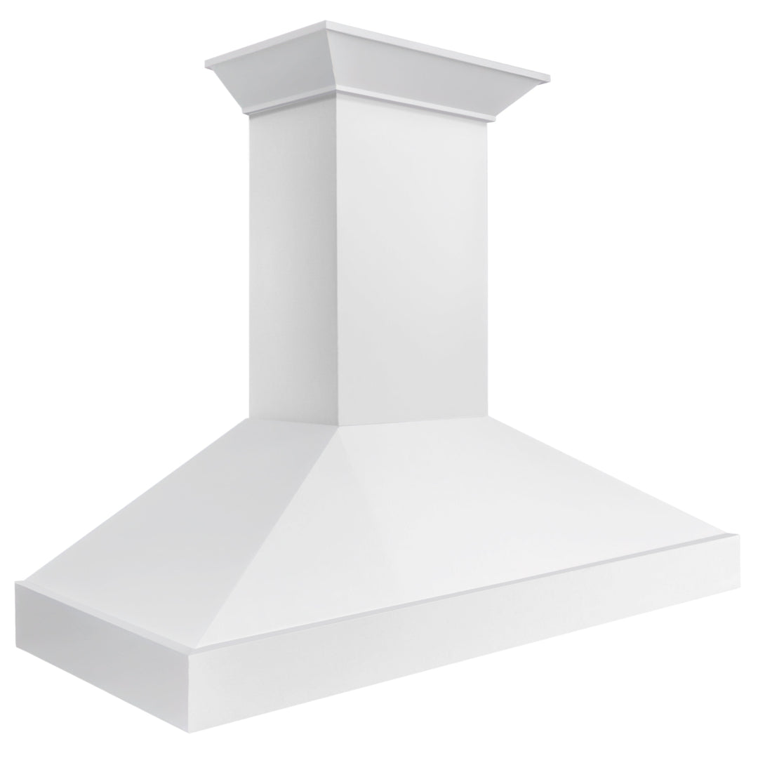 ZLINE 48" 400 CFM Convertible Wooden Wall Mount Range Hood in Smooth Bright White Finish, KBWW-48