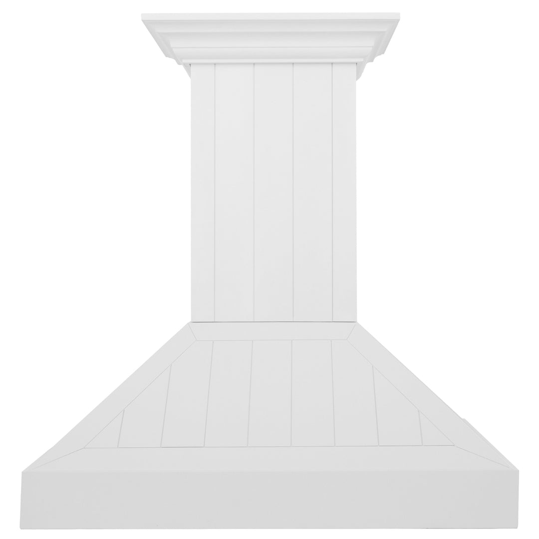 ZLINE 36" 400 CFM Convertible Wooden Wall Mount Range Hood in Shiplap Bright White Finish, KPWW-36