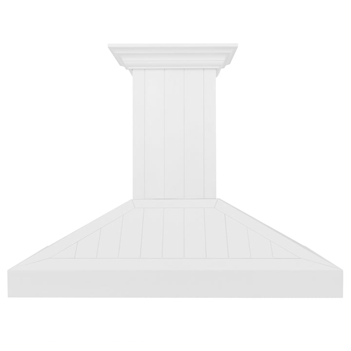 ZLINE 48" 400 CFM Convertible Wooden Wall Mount Range Hood in Shiplap Bright White Finish, KPWW-48