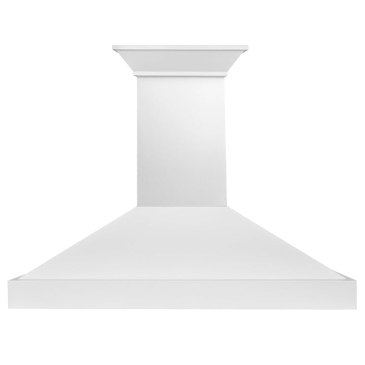 ZLINE 48" 400 CFM Convertible Wooden Wall Mount Range Hood in Smooth Bright White Finish, KBWW-48