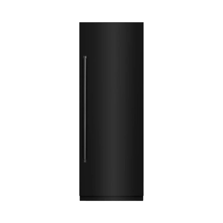 ZLINE 30-Inch Column Refrigerator in Black Stainless Steel with Graphite Gray Interior