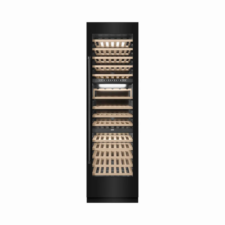 ZLINE 24-Inch Triple Zone 100 Bottle Column Wine Cooler in Black Stainless Steel