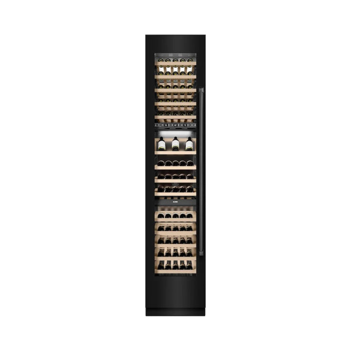 ZLINE 18-Inch 9.0 Cu. Ft. Triple Zone Left Hinge Column Wine Cooler in Black Stainless Steel