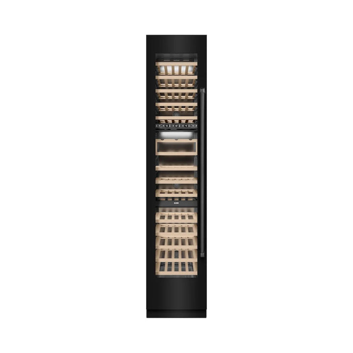 ZLINE 18-Inch 9.0 Cu. Ft. Triple Zone Left Hinge Column Wine Cooler in Black Stainless Steel