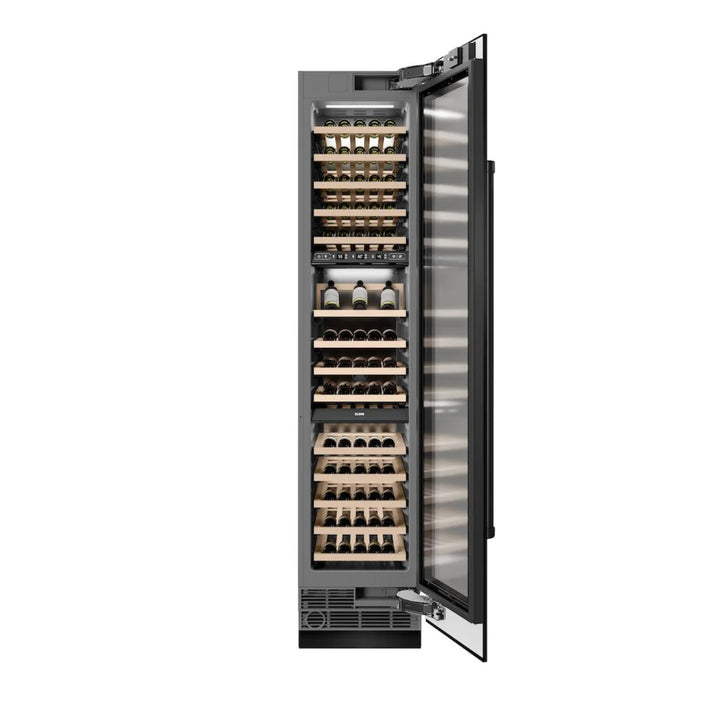 ZLINE 18-Inch 9.0 Cu. Ft. Triple Zone Panel Ready Right Hinge Column Wine Cooler in DuraSnow® Stainless Steel
