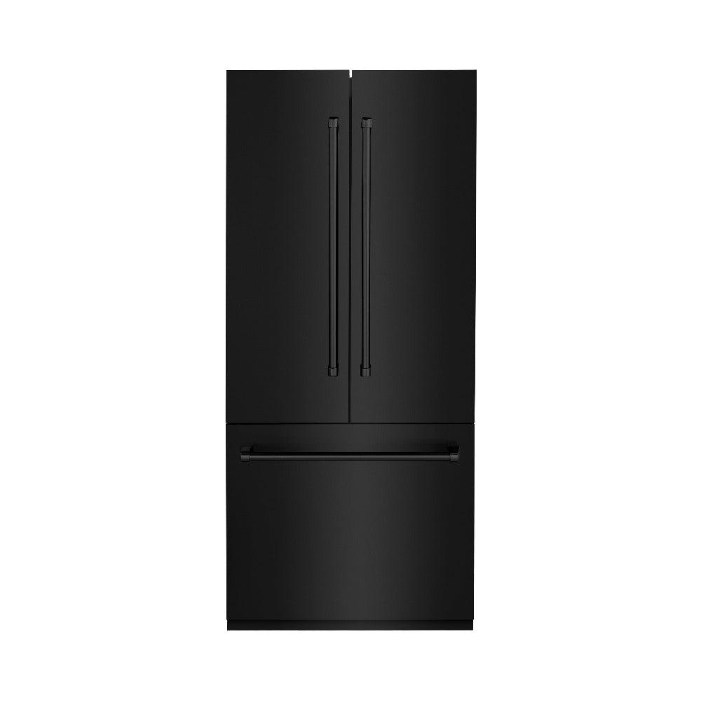 ZLINE 36 in. 19.6 cu. ft. French Door Built-In Bottom Freezer Refrigerator with Water Dispenser and Ice Maker in Stainless Steel