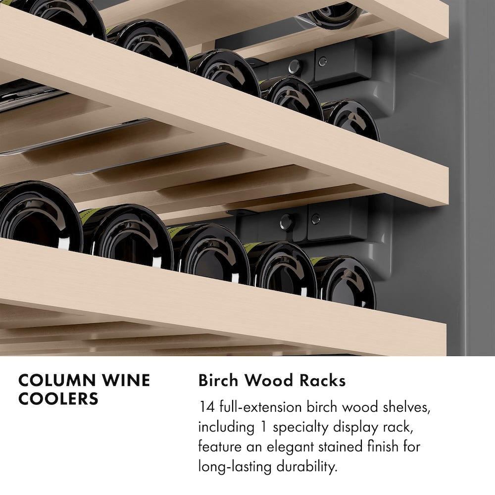 ZLINE 18 in. 9.0 cu. ft. Triple Zone 68 Bottle Panel Ready Left Hinge Column Wine Cooler, Open Box-Excellent Condition