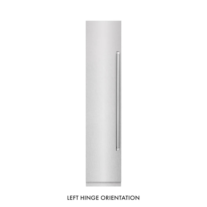 ZLINE 18-Inch Left Hinge Column Freezer in DuraSnow® Stainless Steel with Graphite Gray Interior
