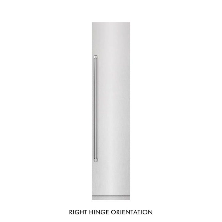 ZLINE 18-Inch Right Hinge Column Freezer in White Matte with Graphite Gray Interior
