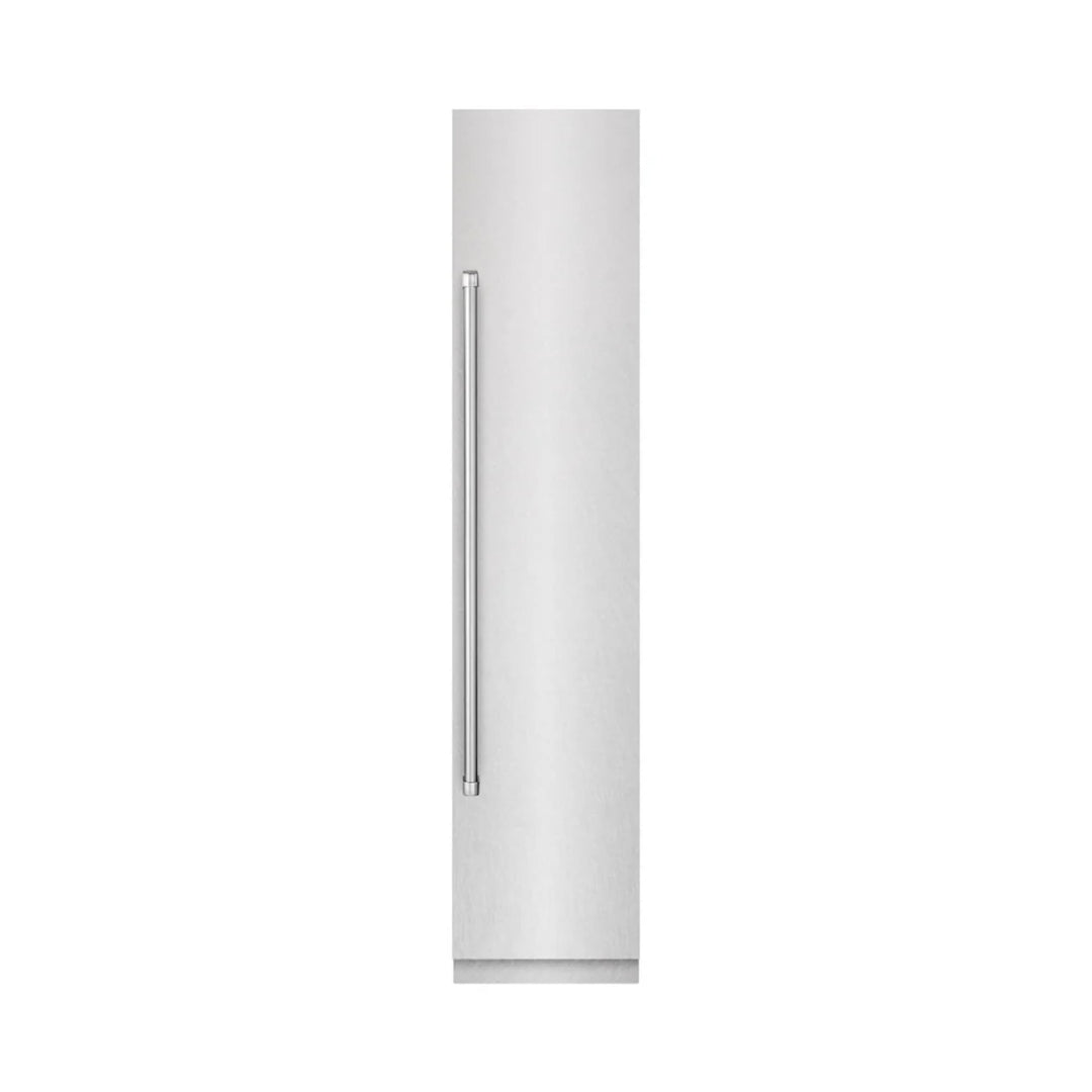 ZLINE 18-Inch Right Hinge Column Freezer in DuraSnow® Stainless Steel with Graphite Gray Interior