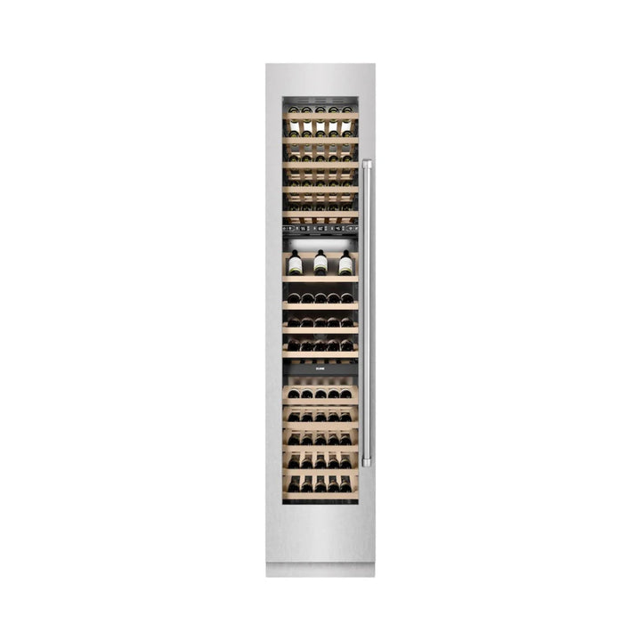 ZLINE 18-Inch 9.0 Cu. Ft. Triple Zone Left Hinge Column Wine Cooler in DuraSnow® Stainless Steel