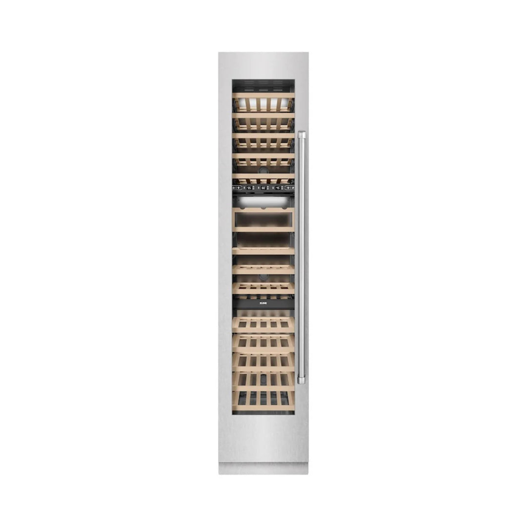 ZLINE 18-Inch 9.0 Cu. Ft. Triple Zone Left Hinge Column Wine Cooler in DuraSnow® Stainless Steel