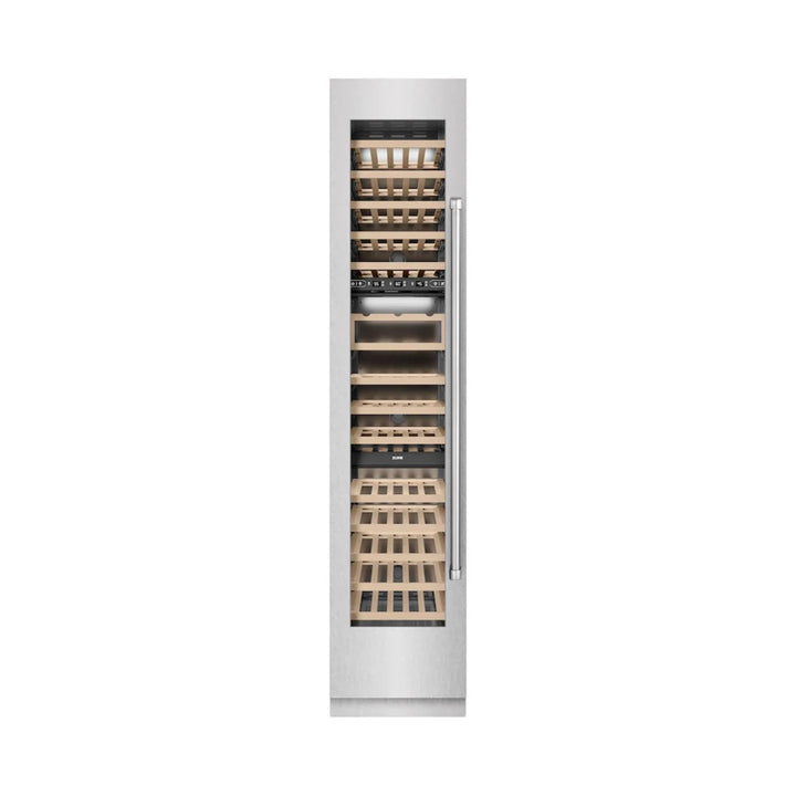 ZLINE 18-Inch 9.0 Cu. Ft. Triple Zone Left Hinge Column Wine Cooler in DuraSnow® Stainless Steel