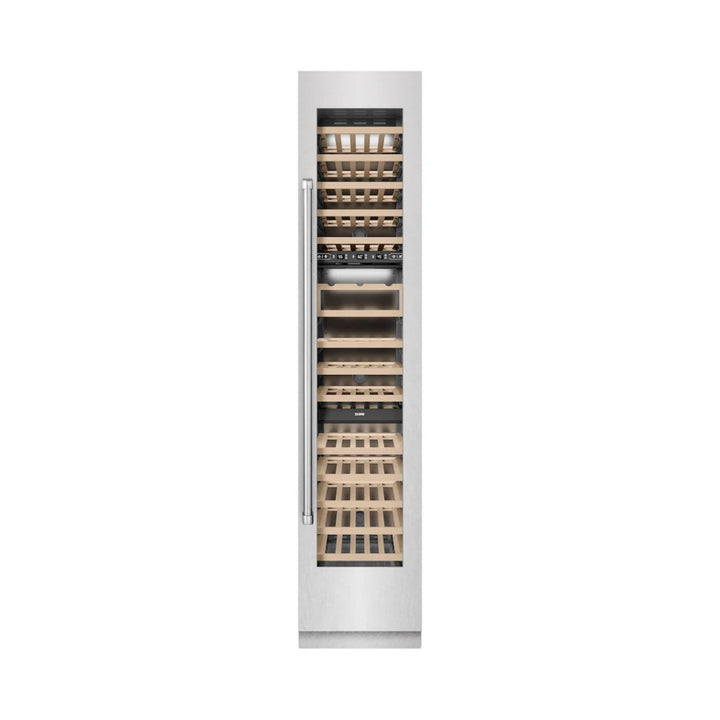 ZLINE 18-Inch 9.0 Cu. Ft. Triple Zone Panel Ready Right Hinge Column Wine Cooler in DuraSnow® Stainless Steel