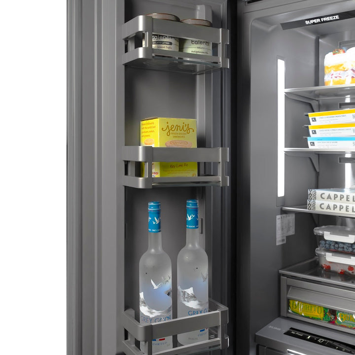 ZLINE 18 in. 8.6 cu. ft. Panel Ready Left Hinge Column Freezer with Graphite Gray Interior, Open Box-Excellent Condition
