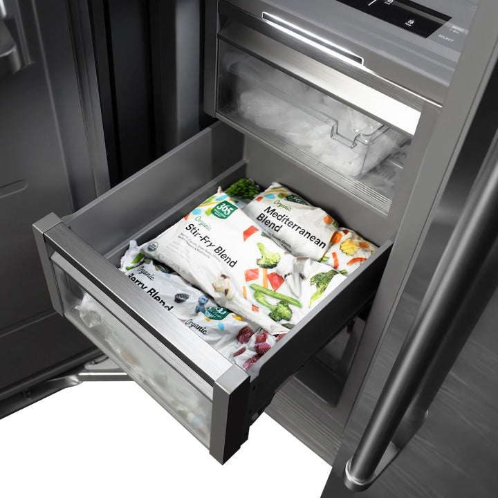 ZLINE 18 in. 8.6 cu. ft. Panel Ready Left Hinge Column Freezer with Graphite Gray Interior, Open Box-Excellent Condition
