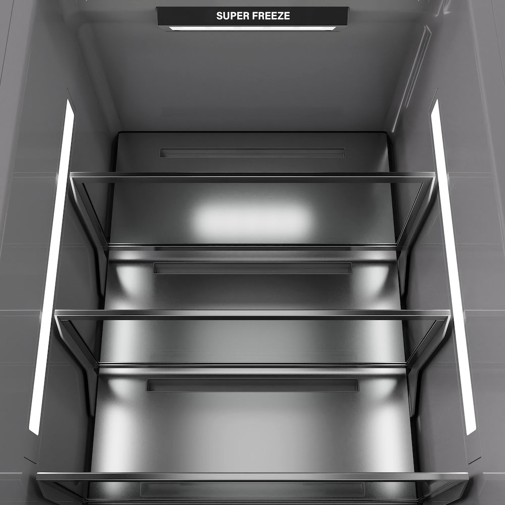 ZLINE 18 in. 8.6 cu. ft. Panel Ready Left Hinge Column Freezer with Graphite Gray Interior, Open Box-Excellent Condition