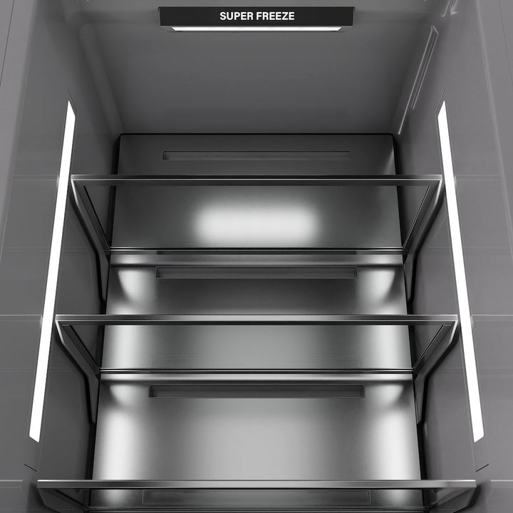 ZLINE 18 in. 8.6 cu. ft. Panel Ready Left Hinge Column Freezer with Graphite Gray Interior, Open Box-Excellent Condition