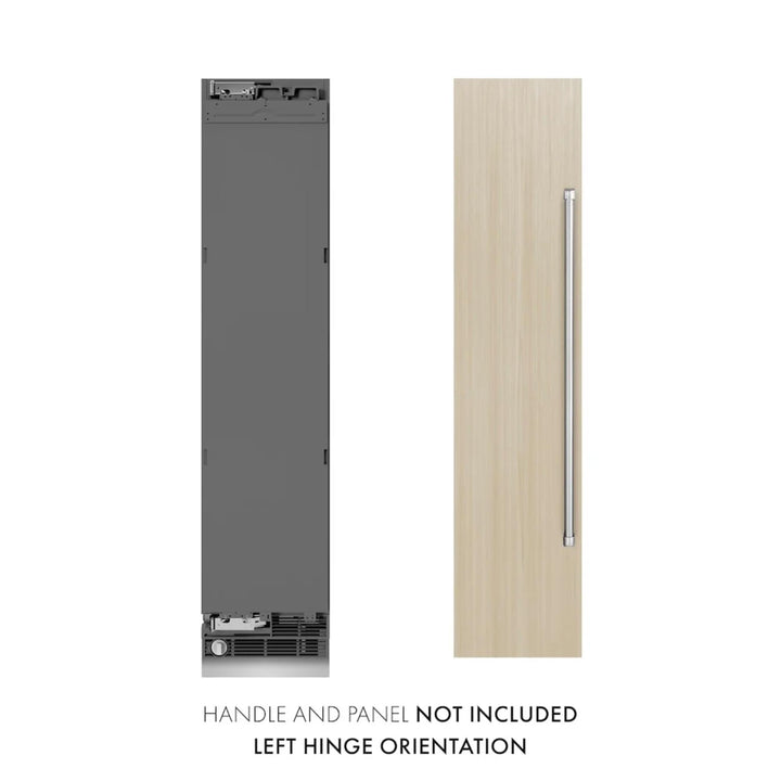 ZLINE 18-Inch Panel Ready Left Hinge Column Freezer with Graphite Gray Interior