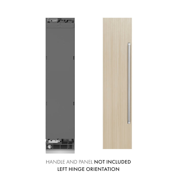 ZLINE 18 in. 8.6 cu. ft. Panel Ready Left Hinge Column Freezer with Graphite Gray Interior, Open Box-Excellent Condition