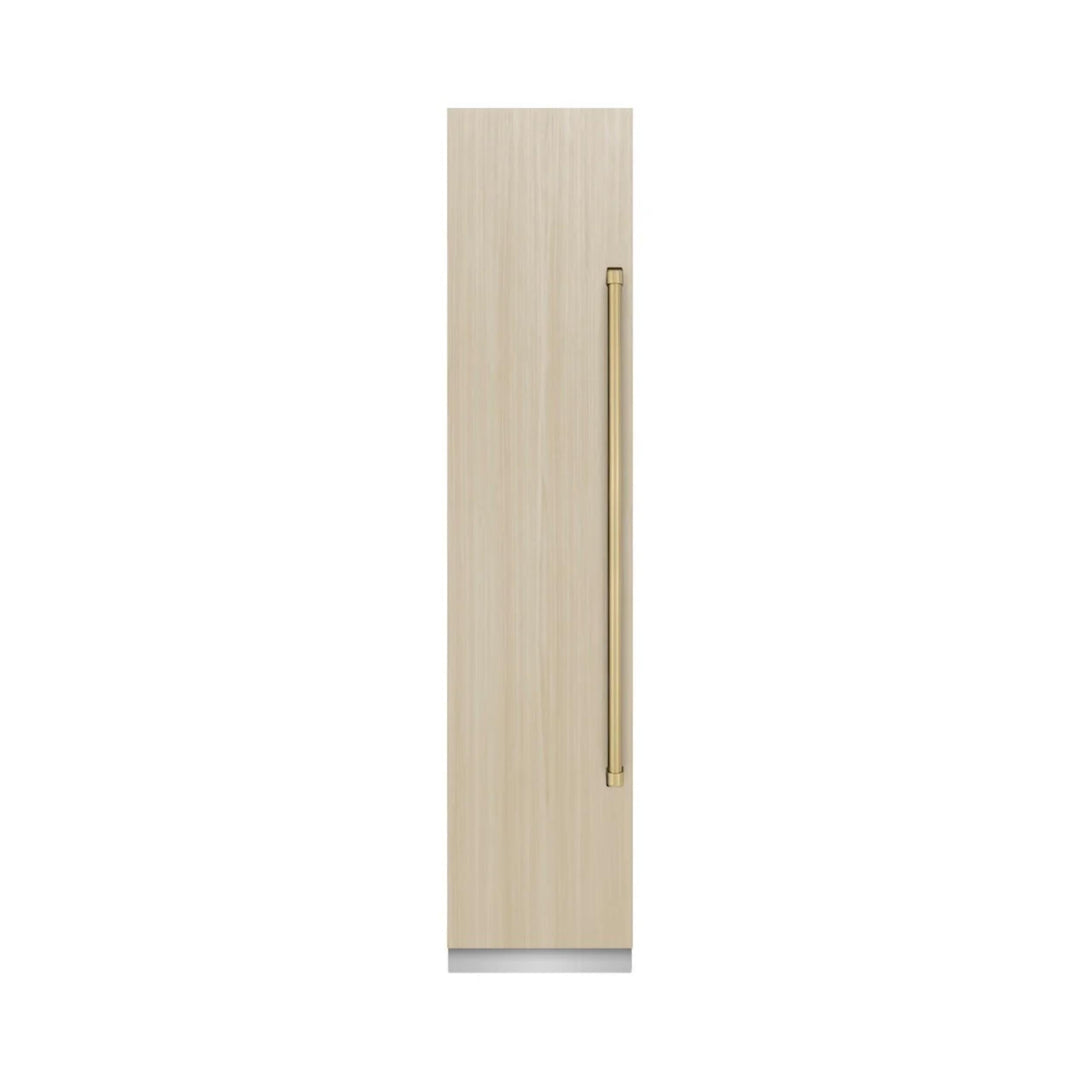 ZLINE Autograph Edition 18" 8.6 Cu. Ft. Panel Ready Left Hinge Column Freezer with Champagne Bronze Accents and Graphite Gray Interior