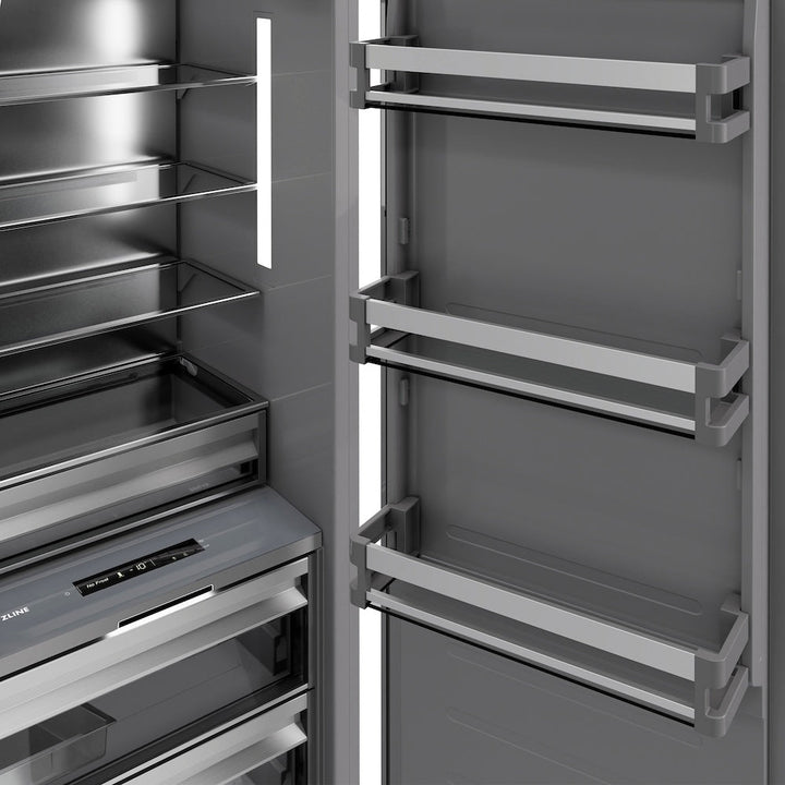 ZLINE 18 in. 8.6 cu. ft. Panel Ready Right Hinge Column Freezer with Graphite Gray Interior, Open Box-Excellent Condition