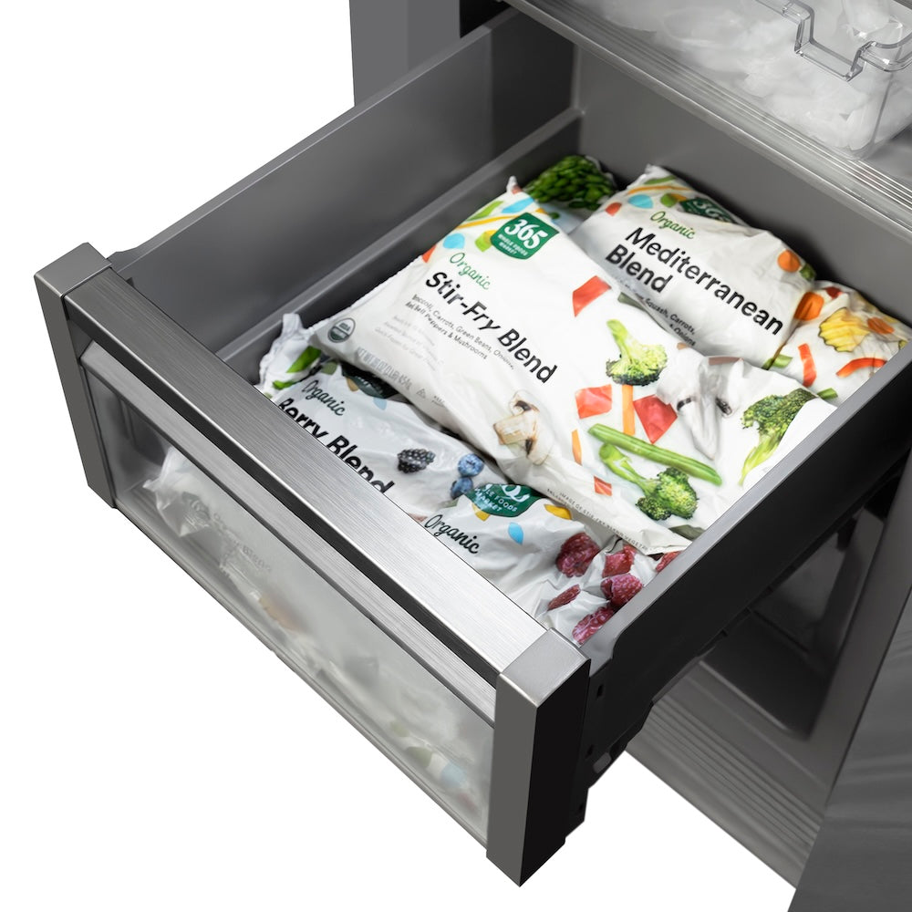 ZLINE 18 in. 8.6 cu. ft. Panel Ready Right Hinge Column Freezer with Graphite Gray Interior, Open Box-Excellent Condition