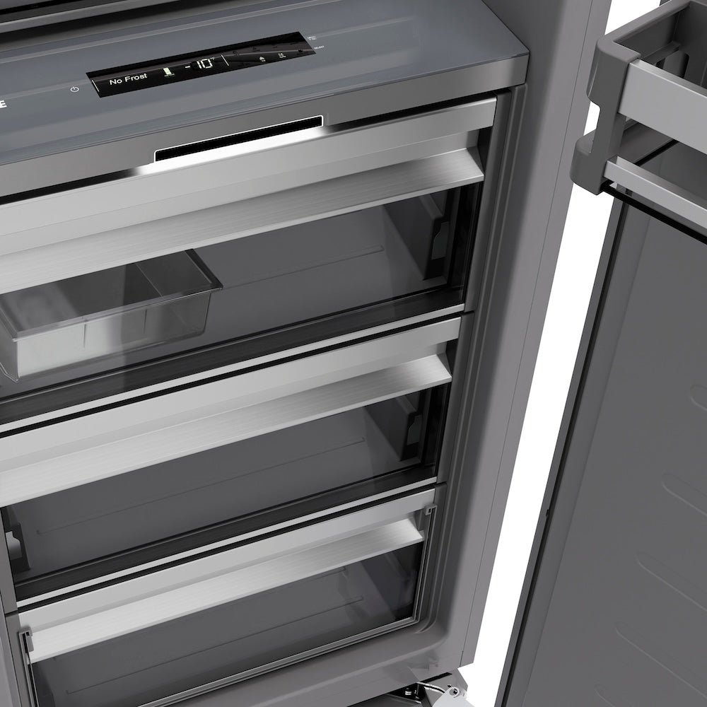 ZLINE 18 in. 8.6 cu. ft. Panel Ready Right Hinge Column Freezer with Graphite Gray Interior, Open Box-Excellent Condition