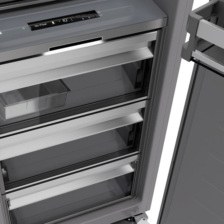 ZLINE 18 in. 8.6 cu. ft. Panel Ready Right Hinge Column Freezer with Graphite Gray Interior, Open Box-Excellent Condition