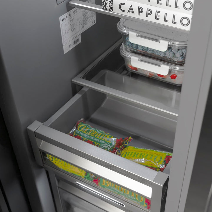 ZLINE 18 in. 8.6 cu. ft. Panel Ready Right Hinge Column Freezer with Graphite Gray Interior, Open Box-Excellent Condition