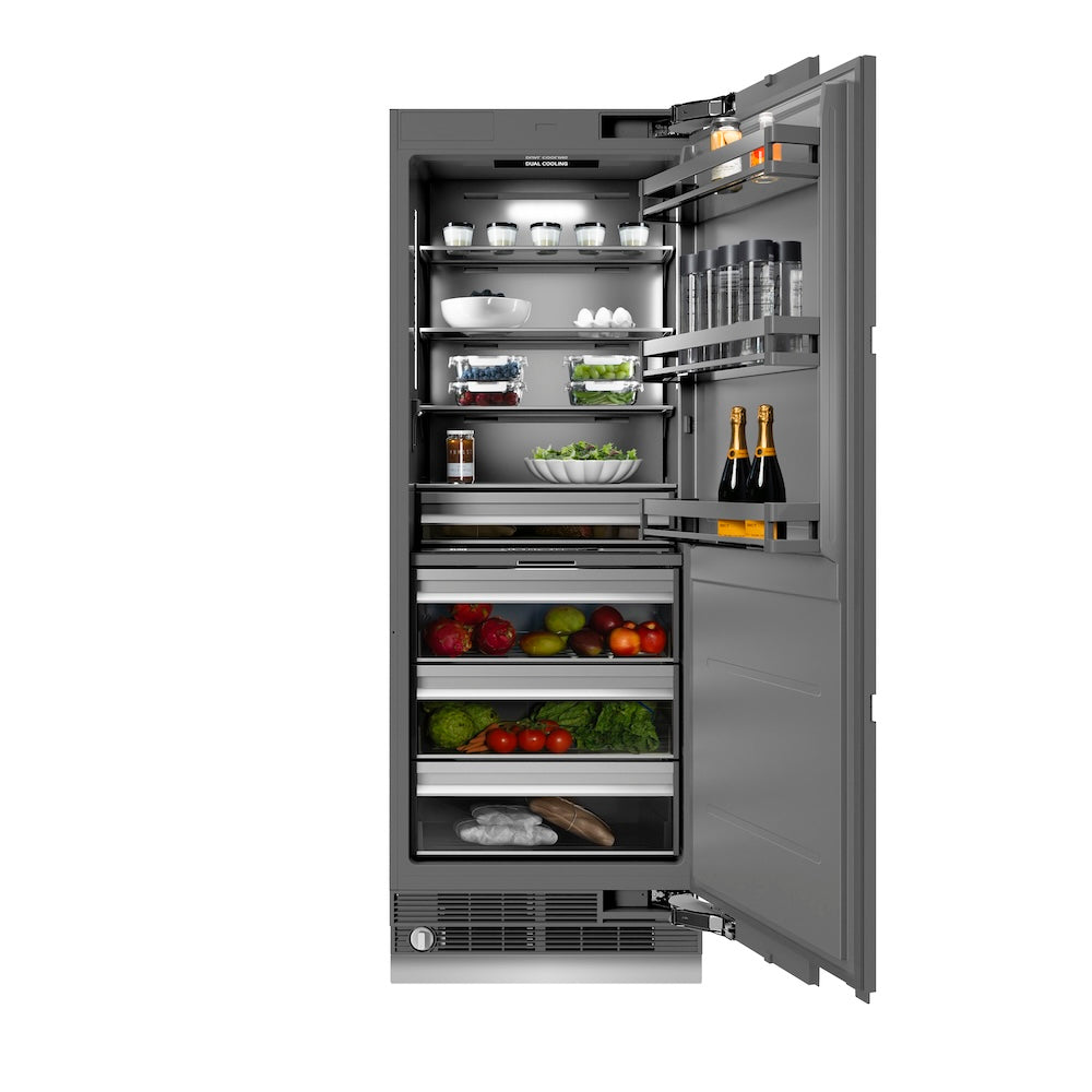 ZLINE 30 in. 16.7 cu. ft. Panel Ready Column Refrigerator with Graphite Gray Interior, Open Box-Excellent Condition