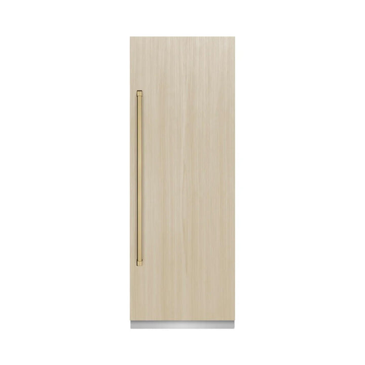 ZLINE 30-Inch 16.1 Cu. Ft. Autograph Edition Panel Ready Column Refrigerator with Champagne Bronze Accents