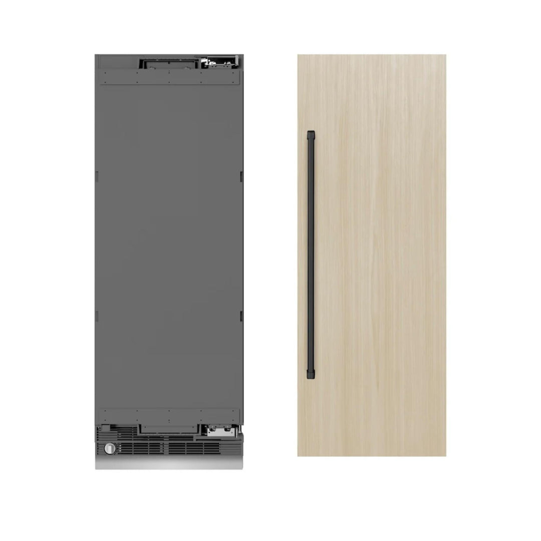ZLINE 30-Inch 16.1 Cu. Ft. Autograph Edition Panel Ready Column Refrigerator with Graphite Gray Interior and Matte Black Accents