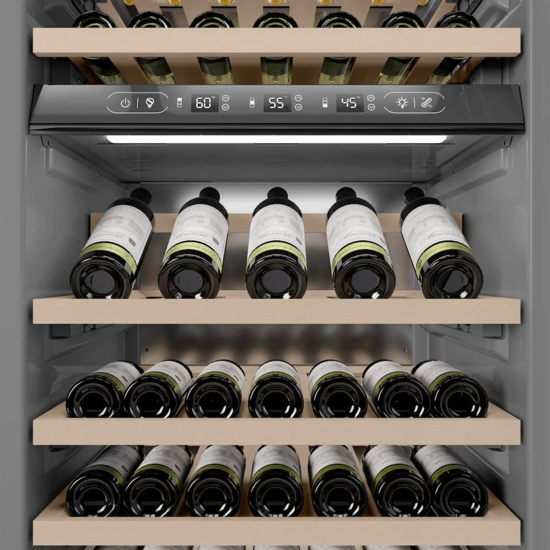 ZLINE 24-Inch 12.4 Cu. Ft. Autograph Edition Triple Zone Panel Ready Column Wine Cooler