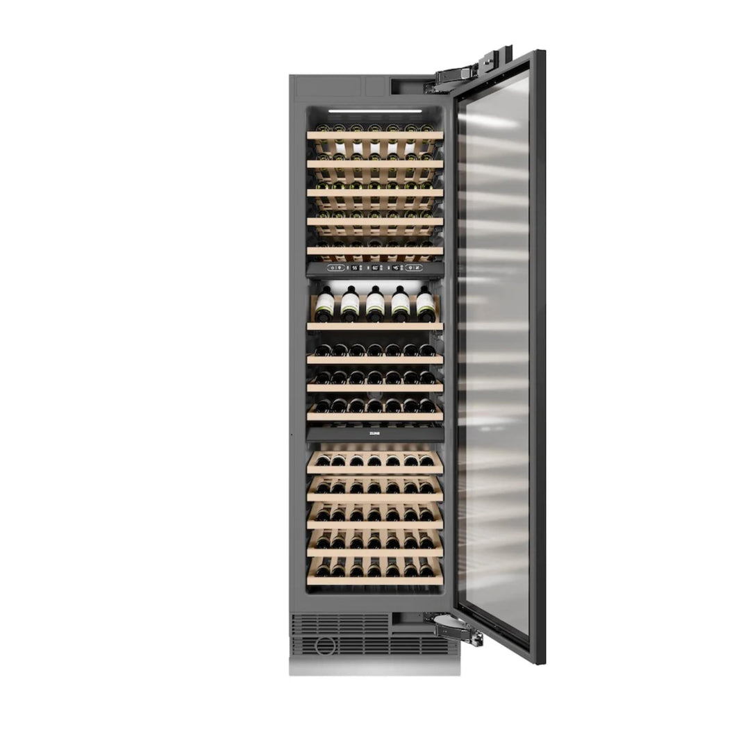 ZLINE 24-Inch 12.4 Cu. Ft. Autograph Edition Triple Zone Panel Ready Column Wine Cooler
