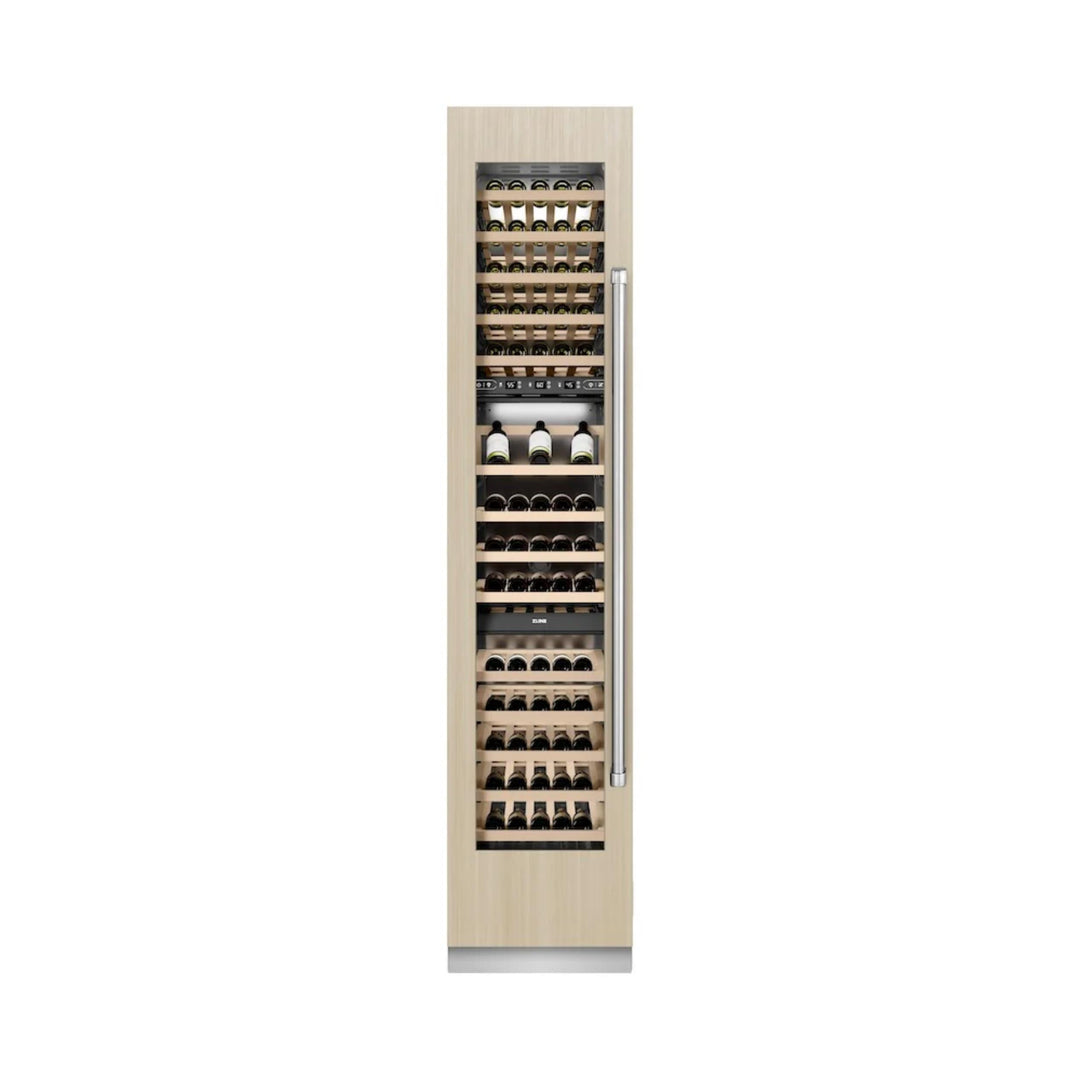 ZLINE 18-Inch 9.0 Cu. Ft. Triple Zone Panel Ready Left Hinge Column Wine Cooler