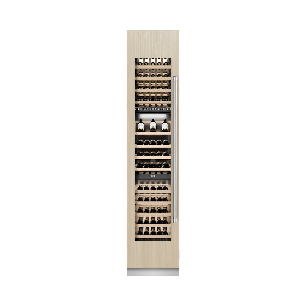 ZLINE 18 in. 9.0 cu. ft. Triple Zone 68 Bottle Panel Ready Left Hinge Column Wine Cooler, Open Box-Excellent Condition