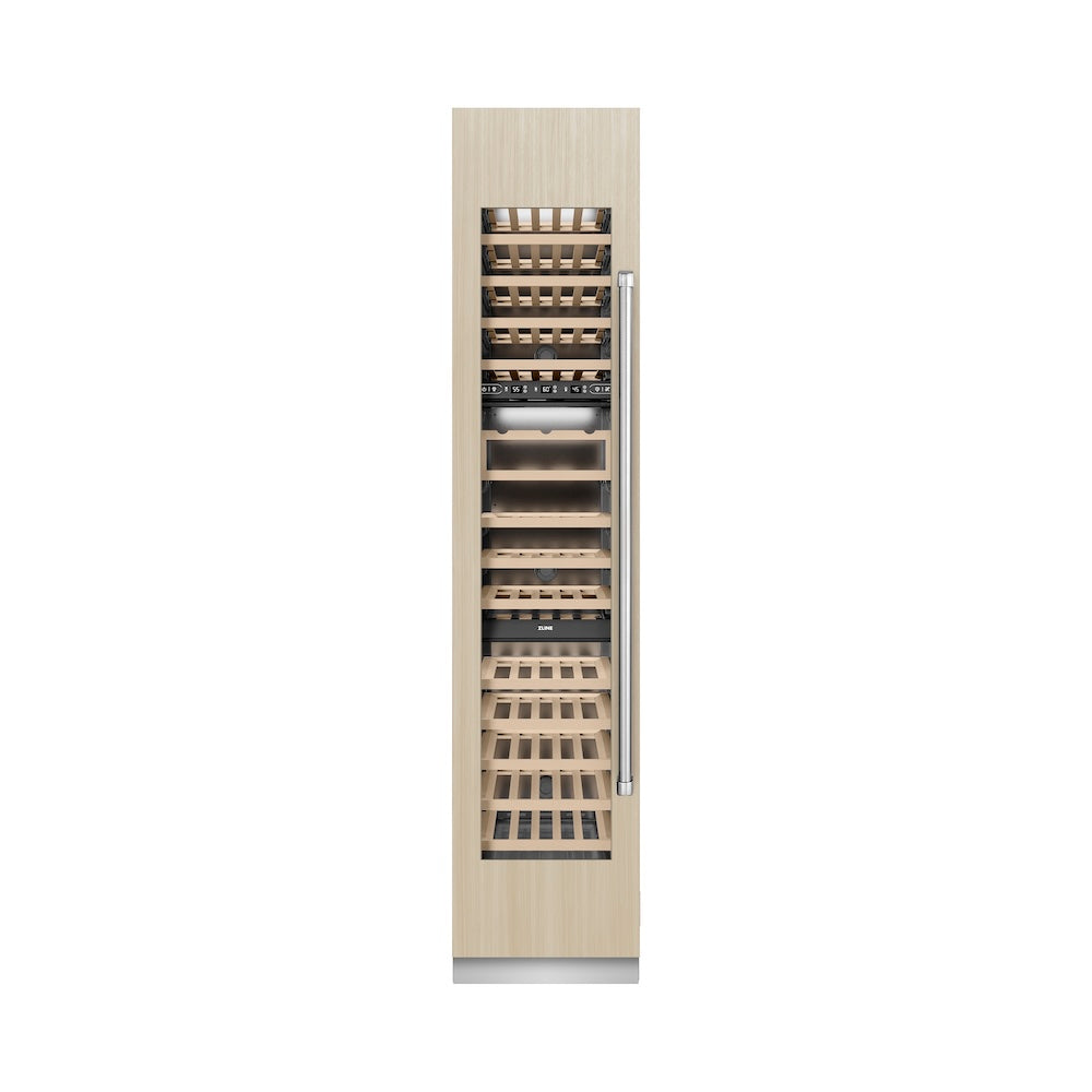 ZLINE 18 in. 9.0 cu. ft. Triple Zone 68 Bottle Panel Ready Left Hinge Column Wine Cooler, Open Box-Excellent Condition