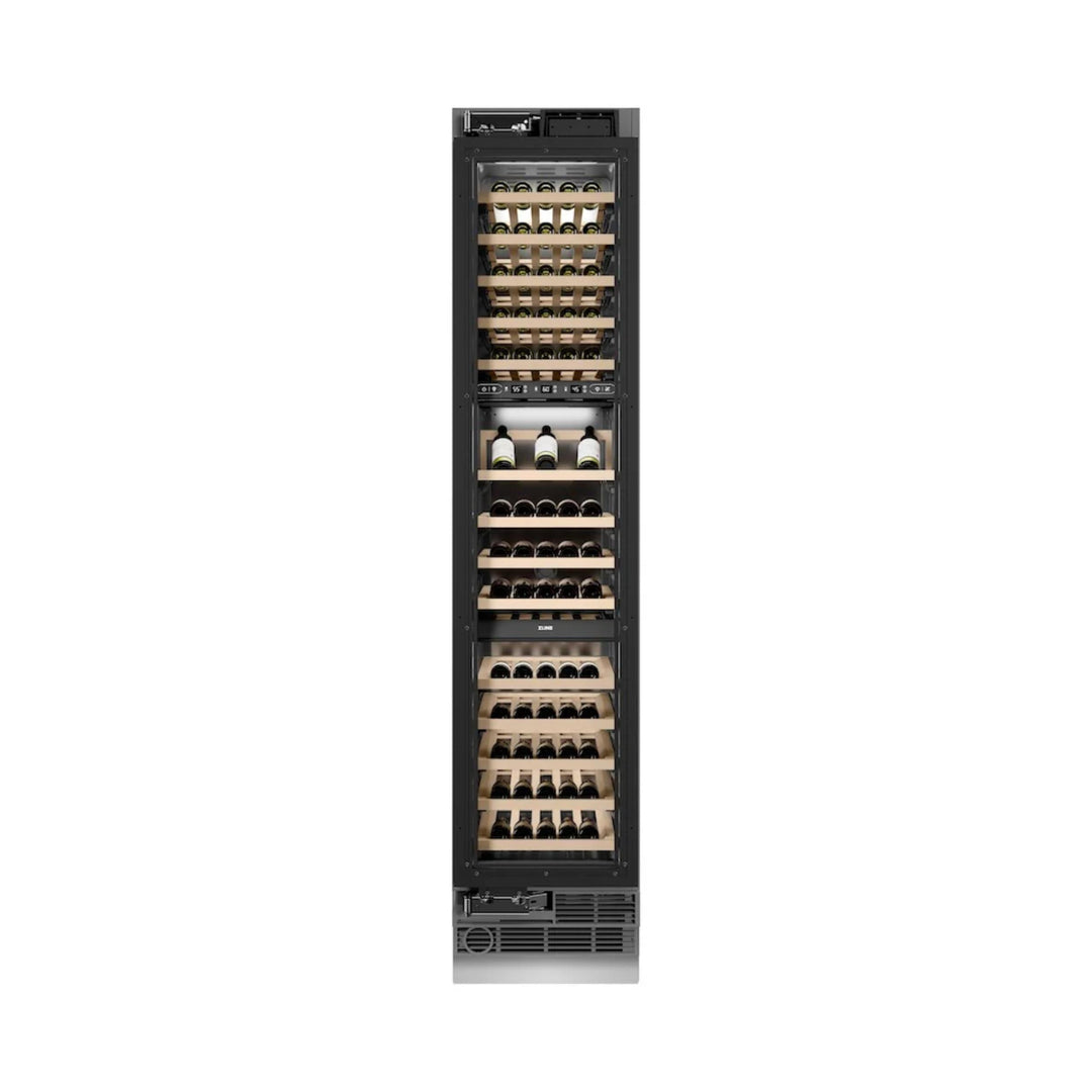 ZLINE 18-Inch 9.0 Cu. Ft. Triple Zone Panel Ready Left Hinge Column Wine Cooler