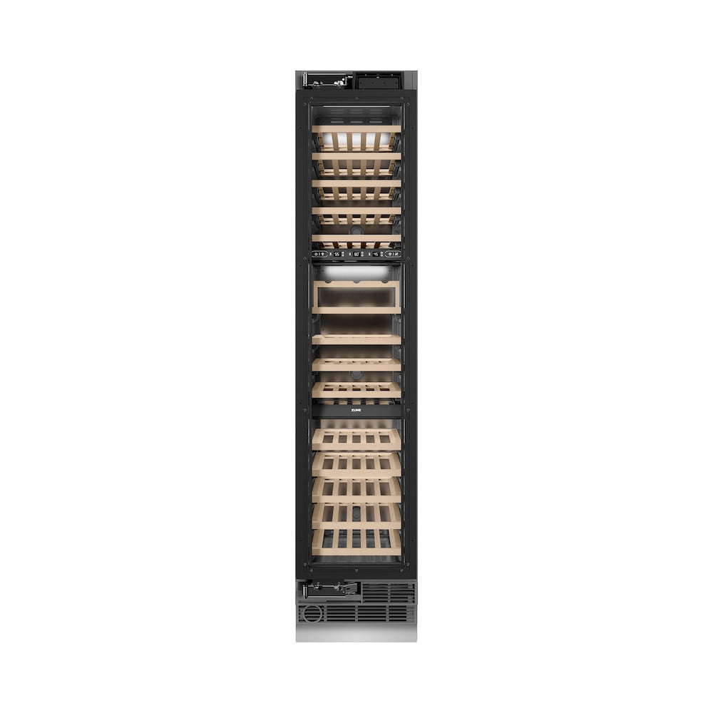 ZLINE 18 in. 9.0 cu. ft. Triple Zone 68 Bottle Panel Ready Left Hinge Column Wine Cooler, Open Box-Excellent Condition
