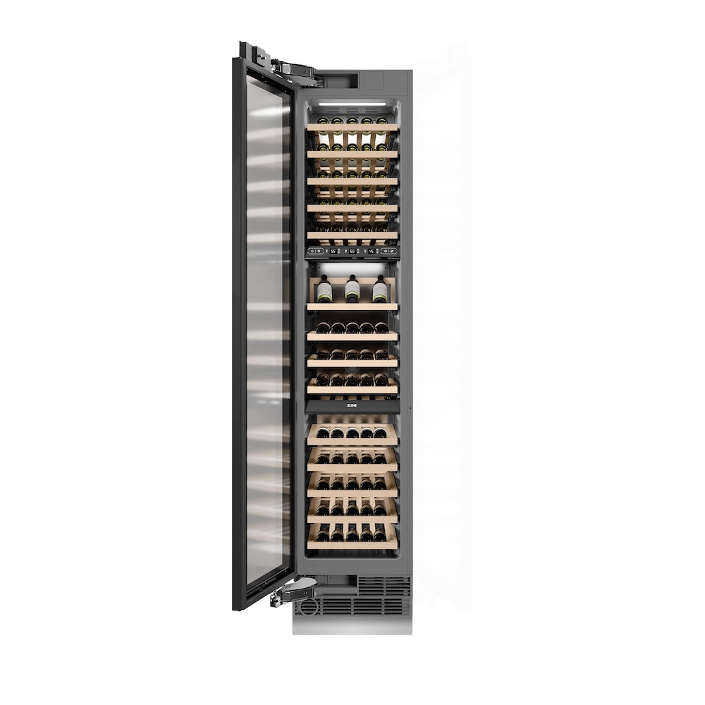 ZLINE 18 in. 9.0 cu. ft. Triple Zone 68 Bottle Panel Ready Left Hinge Column Wine Cooler, Open Box-Excellent Condition
