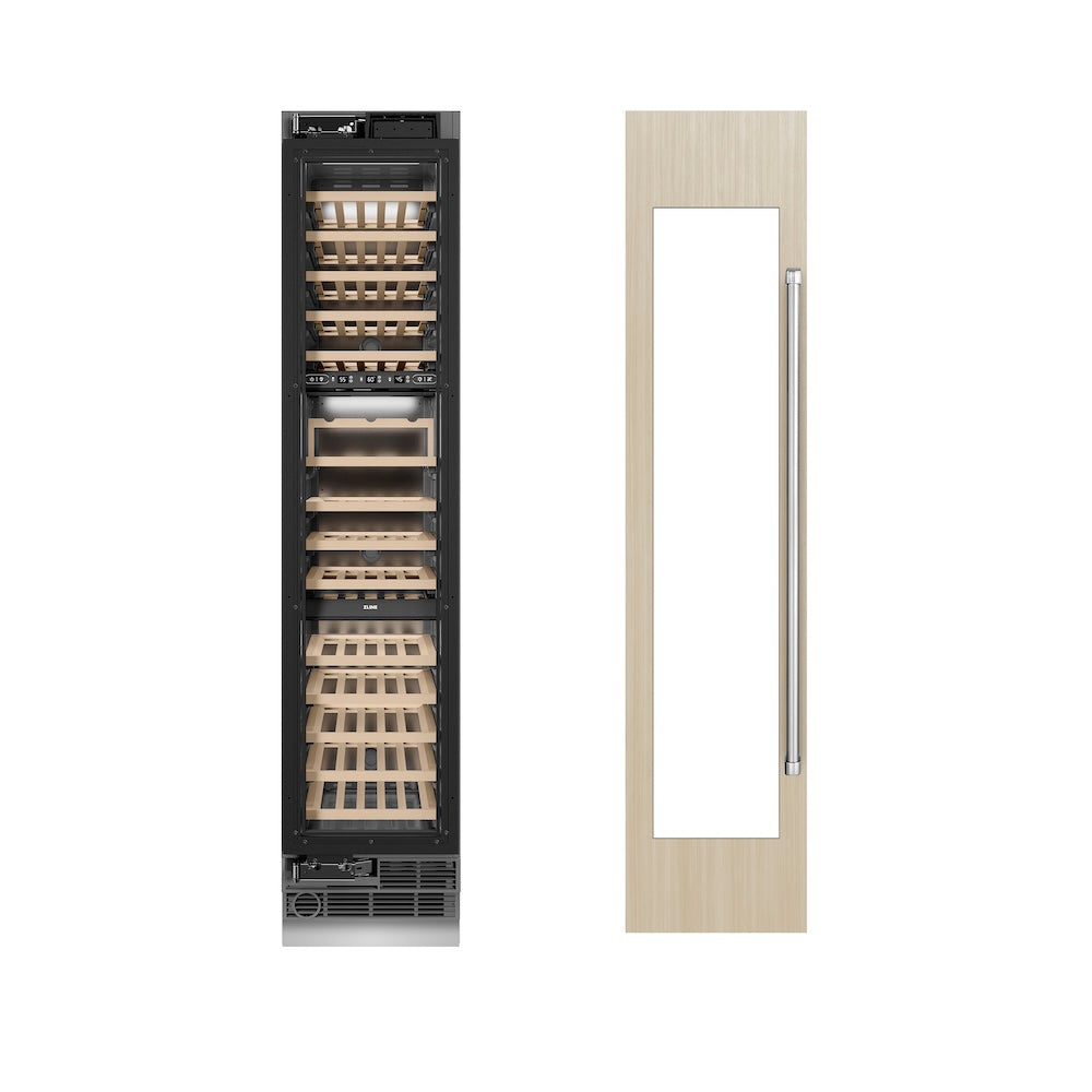 ZLINE 18 in. 9.0 cu. ft. Triple Zone 68 Bottle Panel Ready Left Hinge Column Wine Cooler, Open Box-Excellent Condition