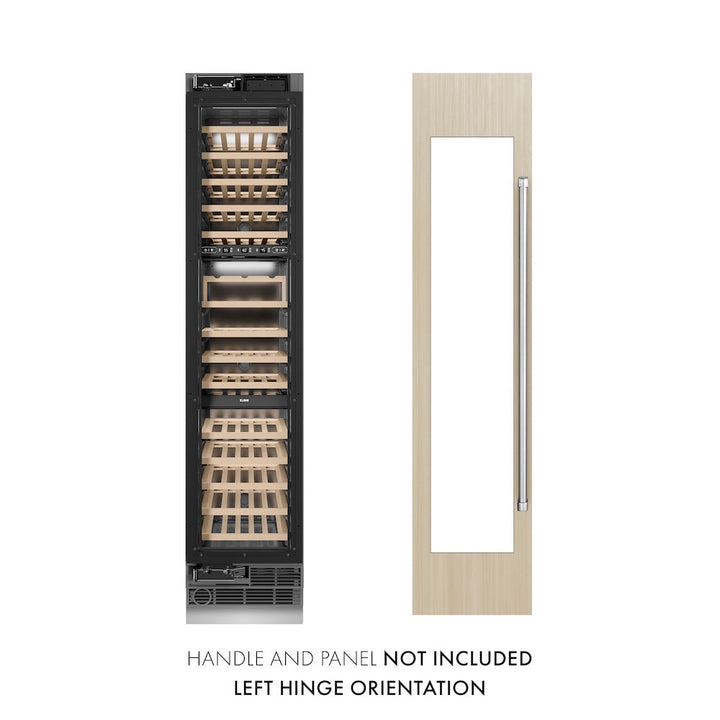ZLINE 18 in. 9.0 cu. ft. Triple Zone 68 Bottle Panel Ready Left Hinge Column Wine Cooler, Open Box-Excellent Condition