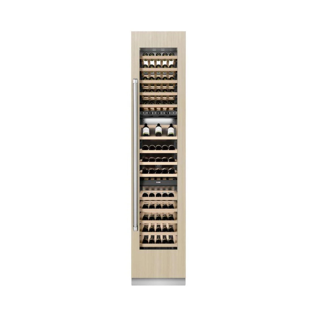 ZLINE 18-Inch 9.0 Cu. Ft. Autograph Edition Triple Zone Panel Ready Right Hinge Column Wine Cooler