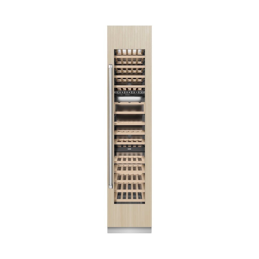 ZLINE 18 in. 9.0 cu. ft. Triple Zone 68 Bottle Panel Ready Right Hinge Column Wine Cooler, Open Box-Excellent Condition
